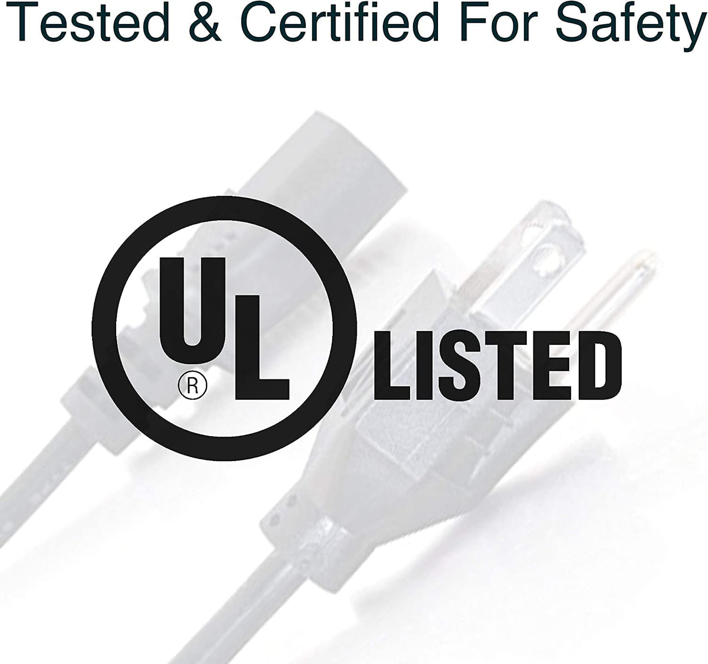 3FT Replacement AC Power Cord - Power Cable for Electronics, TV, Computer, Printer, Radio, Monitor, Samsung, Dell, Vizio, LG, Asus, Laptop and More (03129)